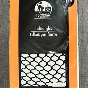 New Women’s One Size Black Fishnet Tights